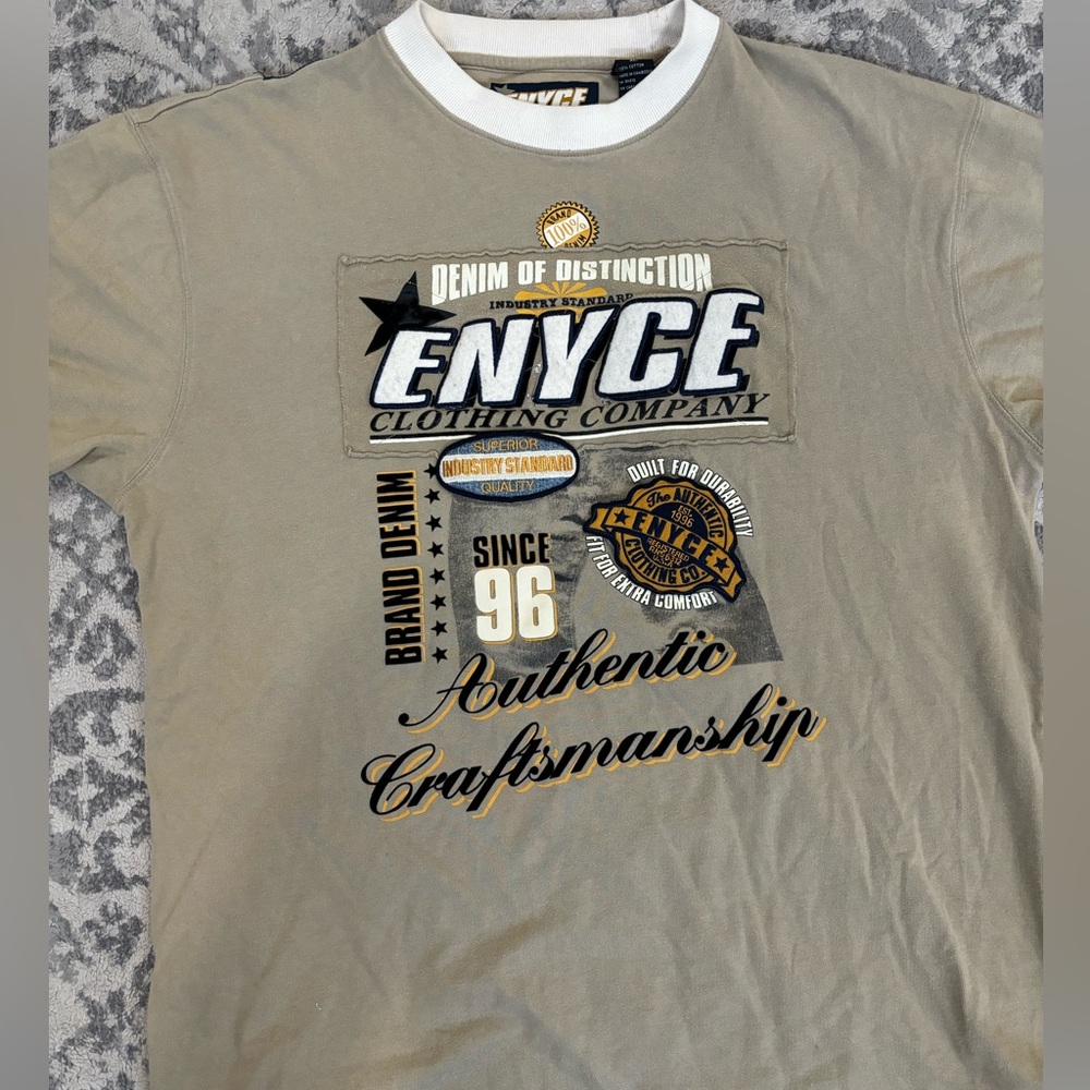 Enyce Tan Short Sleeve Tee with Graphic Design